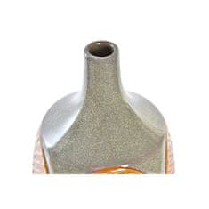 DKD Home Decor Vaza DKD Home Decor Brown Pink Stoneware List rastline 17 x 17 x 26 cm (2 enoti)