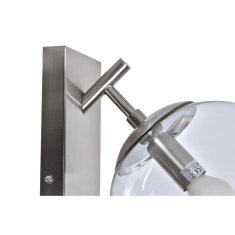 DKD Home Decor Stenska svetilka DKD Home Decor 25W Crystal Silver Metal 220 V (20 x 25 x 27 cm)
