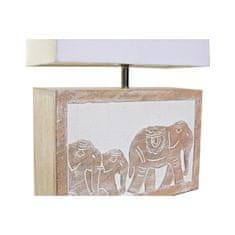 DKD Home Decor Namizna svetilka DKD Home Decor Rjava Bela 220 V 50 W Indijanec (33 x 12 x 41 cm)