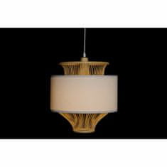 DKD Home Decor Stropna svetilka DKD Home Decor White Polyester Bamboo (40 x 40 x 52 cm)