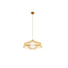 DKD Home Decor Stropna svetilka DKD Home Decor Poliester Bambus (50 x 50 x 23 cm)