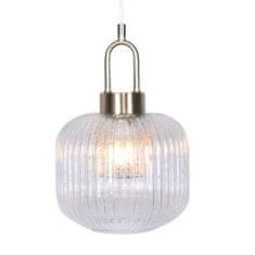 DKD Home Decor Stropna svetilka DKD Home Decor Crystal Golden Metal Transparent (20 x 20 x 26 cm)