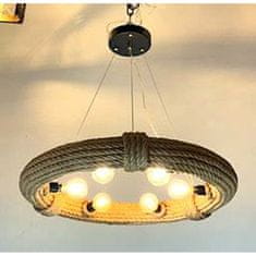DKD Home Decor Stropna luč DKD Home Decor Brown Rope (51 x 51 x 10 cm) (47 X 47 X 10 CM)