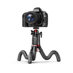 Tech-protect L07S Flexible bluetooth selfie stick s stativom, črna