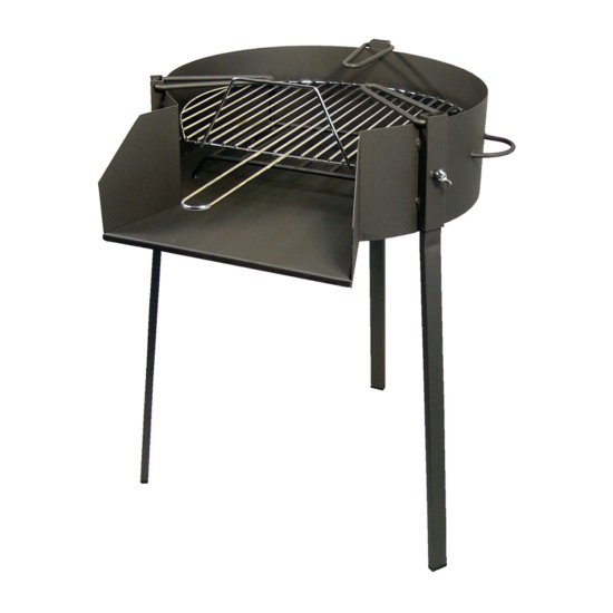 BigBuy Žar na oglje s stojalom Imex el Zorro Grill Circular Black (Ø 60 x 75 cm)