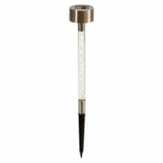 BigBuy Sončna svetilka Marker Silver Transparent Stainless steel Plastic (24 enot)