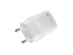 Univerzalni polnilec USB Natec RIBERA GaN 30W, 1X USB-A, 1X USB-C, bel