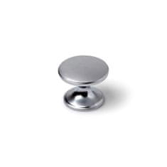 BigBuy Kljuka za vrata Rei 756 okrogla mat kromirana srebrna kovina 4 enote (Ø 33 x 27 mm)