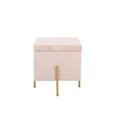 DKD Home Decor Naslon za noge DKD Home Decor Pink Metal Poliester (45 x 45 x 45 cm)