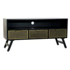 DKD Home Decor TV pohištvo DKD Home Decor Black Metal Golden (125 x 41 x 62 cm)