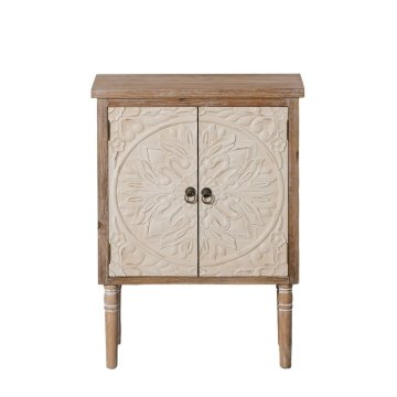BigBuy Omara SHABBY CHIC 64 x 37 x 86 cm Naravni les Bela