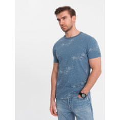 OMBRE Moška majica s celostranskim potiskom V3 OM-TSFP-0179 modra MDN124985 S