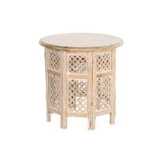 DKD Home Decor Stranska mizica DKD Home Decor Bela rjava Mango les 53 x 53 x 53 cm