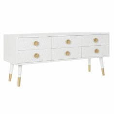 DKD Home Decor TV pohištvo DKD Home Decor Bela zlata jelka MDF les 120 x 42 x 54 cm