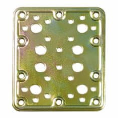 Amig Pritrdilna plošča AMIG 504-12126 iz bikromiranega zlatega jekla (200 x 100 mm)