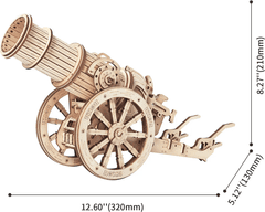 Robotime Rokr 3D lesena sestavljanka Srednjeveški oblegalni top 158 kosov