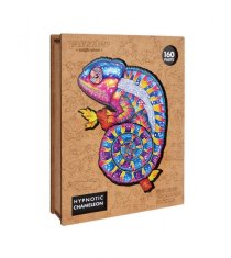 Puzzler Sestavljanka lesena, barvna - Hipnotični kameleon
