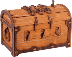 Wooden city 3D lesena sestavljanka soba pobega: Izogibanje uganki: skrinja z zakladom 165 kosov