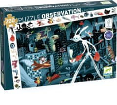 Djeco Puzzle Observation: nočno mesto 200 kosov