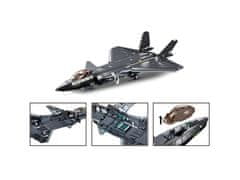 Sluban Army Model Bricks Nevidna kovinska prevleka J-20 Aircraft