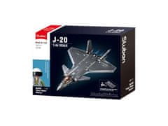 Sluban Army Model Bricks Nevidna kovinska prevleka J-20 Aircraft