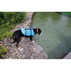 Pes Plavalec plavalni jopič za psa modra oblačila velikost S