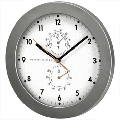 Hama Stenska ura, radijsko vodena, analogni termometer/merilec vlage, 30 cm