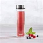 Xavax Steklenica To Go, steklena, za tople/hladne/gazirane pijače, 450 ml, cedilo, neoprenski rokav