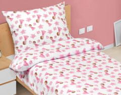Bombažno posteljno perilo Junior - 140x200, 70x90 cm - Princess pink