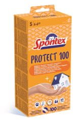 Spontex Vinilne rokavice za enkratno uporabo P - velikost S, 100 kosov