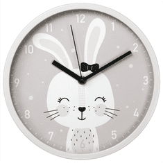 Hama Lovely Bunny, otroška stenska ura, premer 25 cm, tiho delovanje