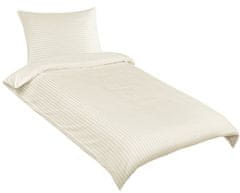 Bombažno posteljno perilo s hotelskim žepom - 140x200, 70x90 cm - krem