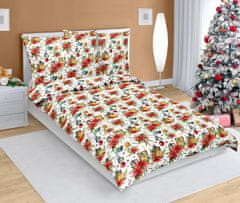 Bombažna posteljnina - Božič - 140x200, 70x90 cm - Božična zvezda