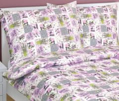 Bombažna posteljnina - 140x200, 70x90 cm - Patchwork lila