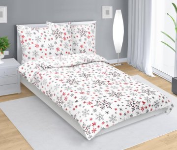 Vključeno platno MIKROFLANEL - 140x200, 70x90 cm - Snežinka