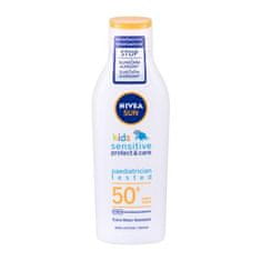 Nivea Sun Kids Protect & Sensitive Sun Lotion SPF50+ losjon za sončenje za občutljivo kožo 200 ml