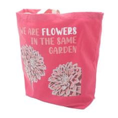 Ancient Wisdom Bombažna vrečka s potiskom - We are Flowers - roza