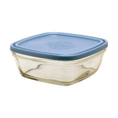 NEW Hermetična Škatla za Malico Duralex Freshbox Modra Kvadraten (17 x 17 x 7 cm) (1,15 L)