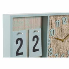 DKD Home Decor Stenska ura DKD Home Decor Zelena Les Polipropilen Plastika MDF Les Tropical 40 x 5 x 24 cm (2 enoti)