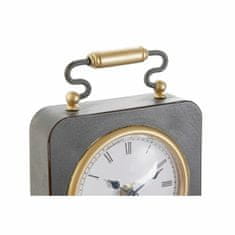 DKD Home Decor Namizna ura DKD Home Decor črna srebrna PVC kovinska plastika 14,5 x 5 x 21 cm (2 enoti)