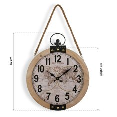 Versa Stenska ura Versa Mapamundi 40 x 6,5 x 47 cm MDF Wood