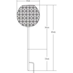 Galix Solarna svetilka Galix Retro Metal 15 x 45 cm Dekoracija