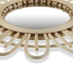 BigBuy Zrcalo Versa Mirror Rattan Bambus (2 x 50 x 50 cm)