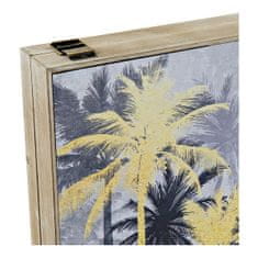 DKD Home Decor Prevleka DKD Home Decor 8424001698615 Števec Palme Črna Zlata Les MDF Les 2 enoti 46,5 x 6 x 31 cm