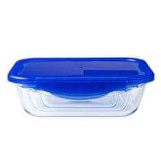 NEW Hermetična Škatla za Malico Pyrex Cook & Go Modra 1,7 L 24 x 18 cm Steklo (5 kosov)
