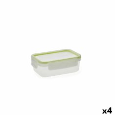 NEW Posoda za živila Quid Greenery 475 ml Prozorno Plastika (4 kosov) (Pack 4x)