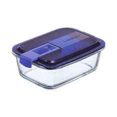 NEW Hermetična Škatla za Malico Luminarc Easy Box Modra Steklo (6 kosov) (820 ml)