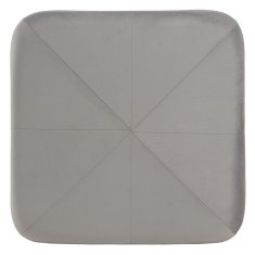 DKD Home Decor Pouffe Sintetična tkanina Siva Les 60 x 60 x 40 cm