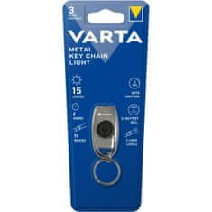 Varta LED svetilka obesek za ključe Varta Kovinska verižica za ključe Svetloba 15 lm