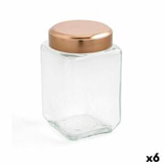 NEW Kozarec za shranjevanje Quid B&w Baker Steklo 1,25 L (6 kosov) (Pack 6x)